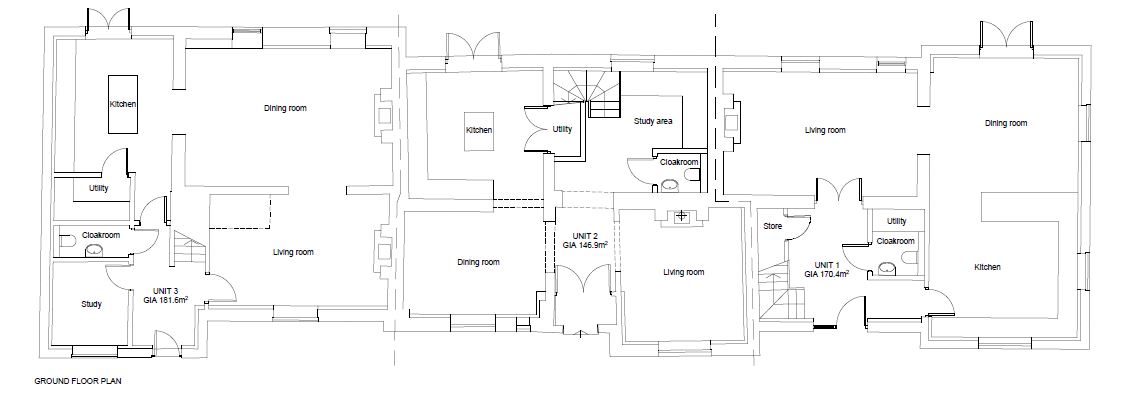 Lot: 153 - OFFICE WITH PLANNING FOR THREE HOUSES - Ground Floor